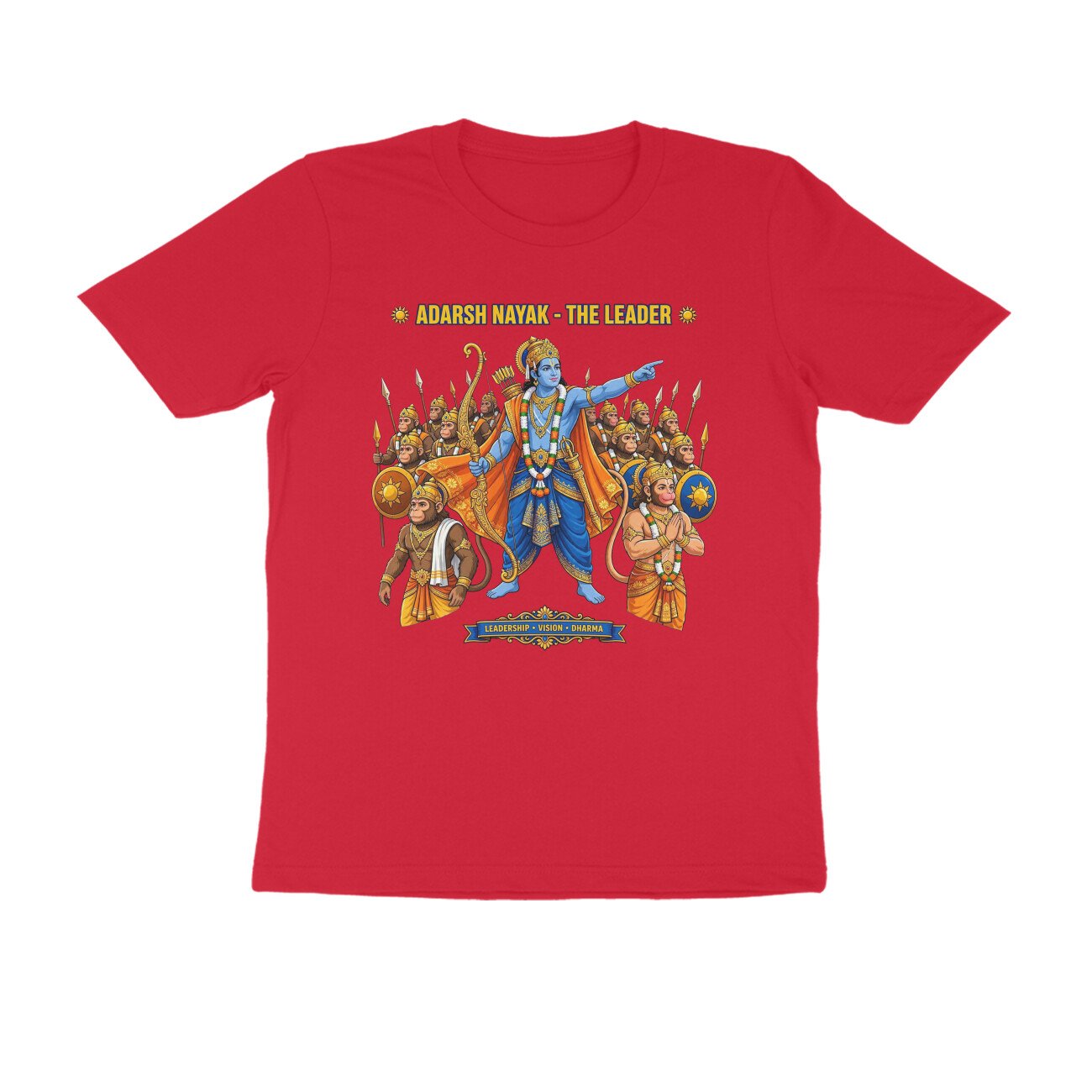 Adarsh Nayak Shri Ram T-Shirt | आदर्श नायक श्री राम | Ideal Leader | Ram Bhakti & Dharma - Image 3