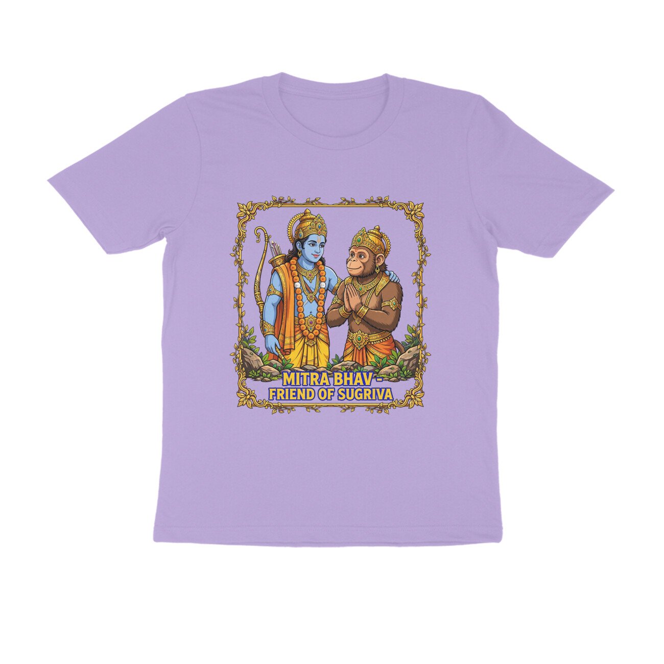 Mitra Bhav Shri Ram T-Shirt | मित्र भाव श्री राम | Ram & Sugriva Friendship | Ramayana - Image 8
