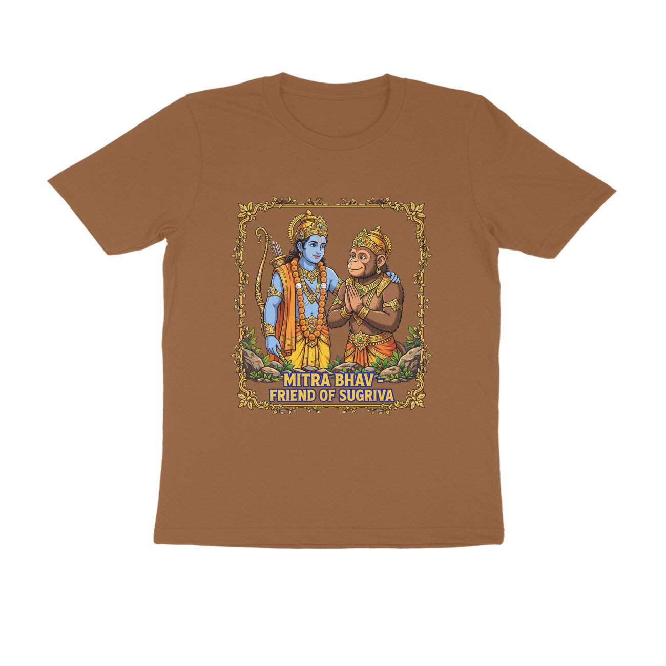 Mitra Bhav Shri Ram T-Shirt | मित्र भाव श्री राम | Ram & Sugriva Friendship | Ramayana - Image 10