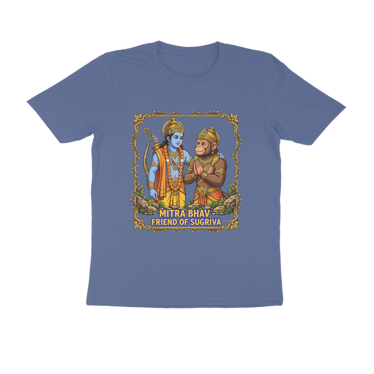 Mitra Bhav Shri Ram T-Shirt | मित्र भाव श्री राम | Ram & Sugriva Friendship | Ramayana - Image 12