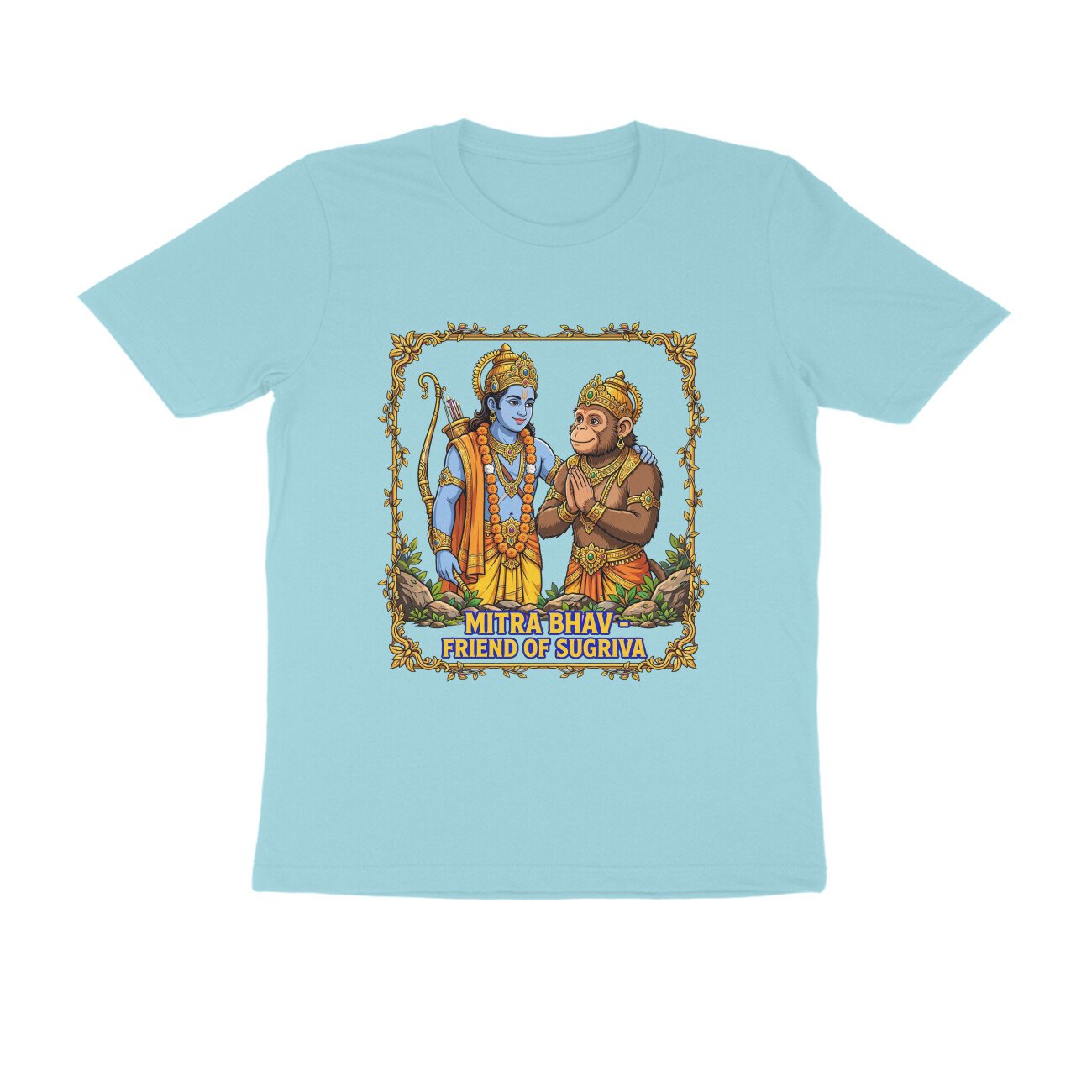 Mitra Bhav Shri Ram T-Shirt | मित्र भाव श्री राम | Ram & Sugriva Friendship | Ramayana - Image 13