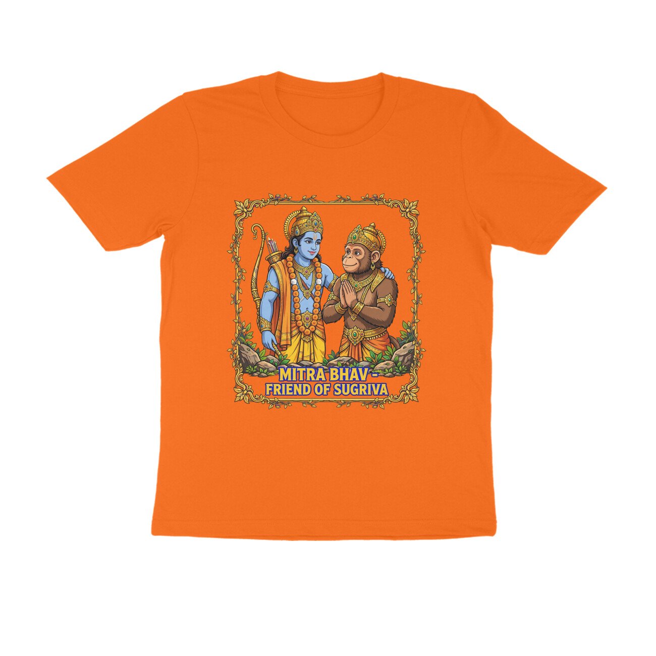 Mitra Bhav Shri Ram T-Shirt | मित्र भाव श्री राम | Ram & Sugriva Friendship | Ramayana - Image 14