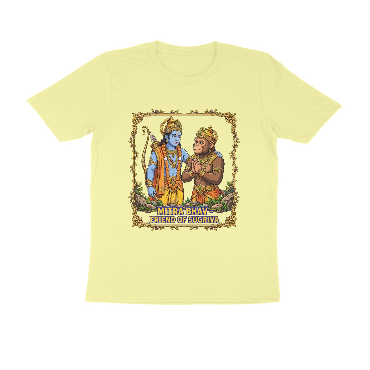 Mitra Bhav Shri Ram T-Shirt | मित्र भाव श्री राम | Ram & Sugriva Friendship | Ramayana - Image 15