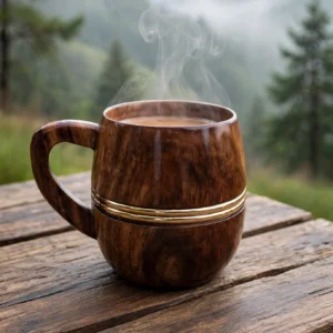 wooden mug